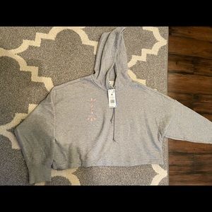 Adidas oversized cropped hoodie